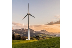 Image Wind mill on a feild