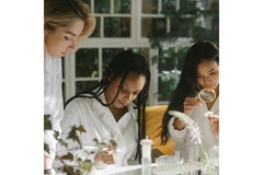 Image Researchers in a laboratory studying botanicals.