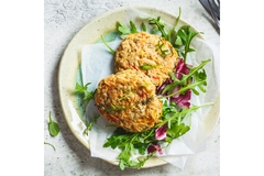 Image Plant based patty on a salad