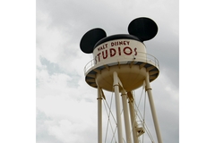 water tank in the shape of mickey mouse at a disney theme park