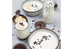 Image Chocolate inclusions in a variety of dairy products.