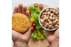 Image Burger and beans.