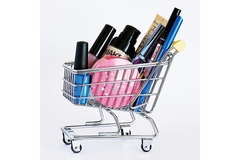 Image Mini shopping cart of cosmetics