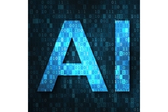 Image An illustration of AI with the word AI and digitized.