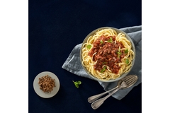 Pasta dinner with insect protein.