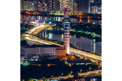 Image waste incineration plant in the middle of a city