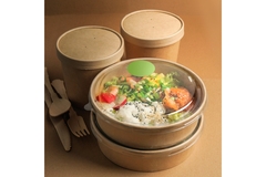 Image sushi in fiber-based takeaway packaging