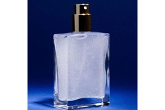 Perfume bottle with encapsulated fragrance oil in balls