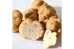 Image Honey truffles, cut so you can see the inside.