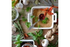 Image Spices and fresh ingredients.
