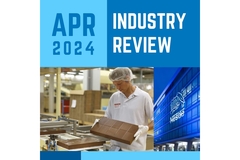 April Industry review with a chocolate factory and Nestle building.