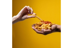 Image Handling unhealthy processed food fires chips