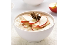 Porridge with apple and cinnamon.