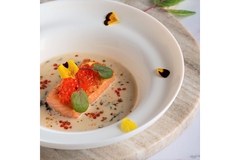 Fancy looking salmon meal.