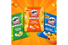 Pringles in plastic bags.