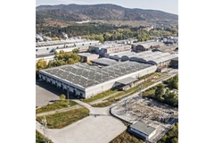 Airshot of Mondi's production site.