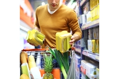 Image Beer shopping with groceries.