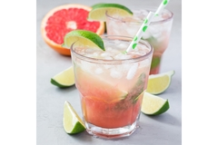 Image Paloma mocktail in a glass.