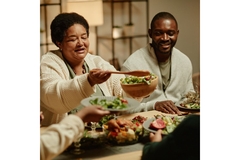 Image Family eating a healthy meal.