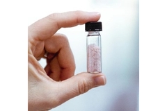 Person holds a vial of LF+