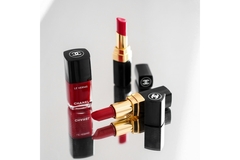 Image An assortment of makeup from Chanel.
