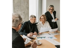 Investors in a business meeting.