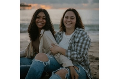 Image Two girls at the beach