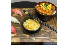 Image cultivated seafood in bowls.