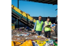 Recycling facility workers.