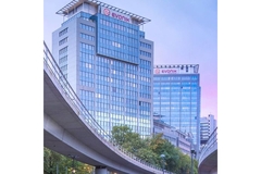 Two Evonik buildings.