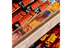 Image Mars chocolate bars in supermarket.