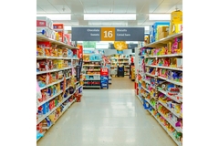 UK supermarket aisle