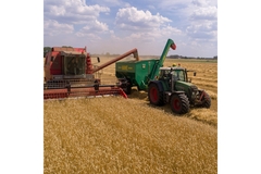 tractor in the fields.