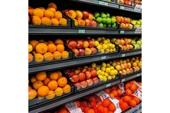 Image Fruit on a shelf in a supermarket
