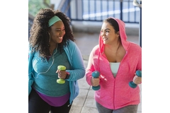 Image Two young women exercising for weight management