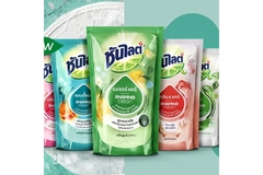 Image Packages of dishwashing detergent.