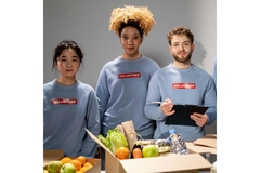 Food bank volunteers