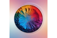 multi-colored powder on plate