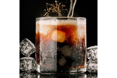 Image Cola drink with ice.