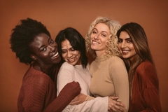 Cheerful group of diverse women