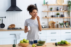 Image Woman takes supplement for mental health