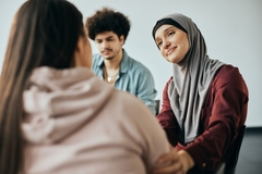 Image A couple receiving counseling for their mental health issues.