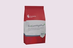 Image A red EcoLamHighPlus bag with a white label