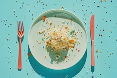 Image Microplastics on a plate.