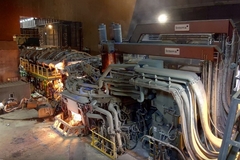 An Electric Arc Furnace in a factory