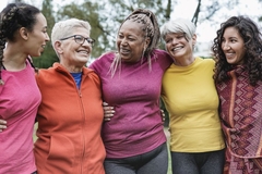 Image A diverse group of women standing together.