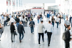 Image People at a trade show.