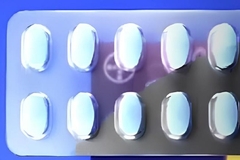 A close-up of a blister pack of pills
