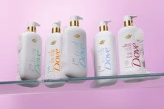 Image Dove body washes in a line.