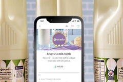 Image A cellphone with a screen showing how to recycle a product